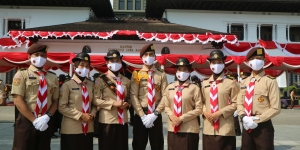 Upacara Peringatan Hari Pramuka Ke-60 Jawa Barat, Pramuka SMKN 4 Depok Turut Ikut Serta